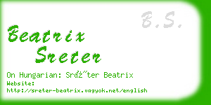 beatrix sreter business card